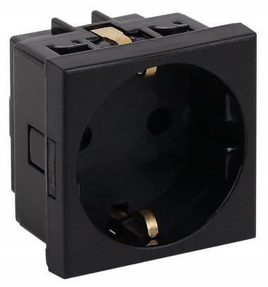 Фотография товара 'Ruvinil АДЛ 13-900-Ч Розетка модульная с з/к и шторками 45х45мм'