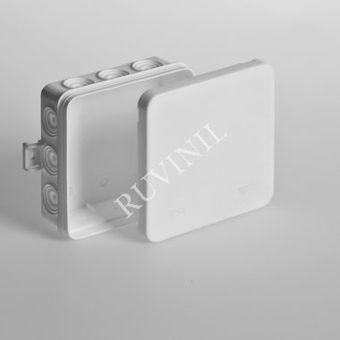 Фотография товара 'Ruvinil 67095Б ТУСО 100х100х35мм Коробка распаячная ОП 12 вводов IP54'