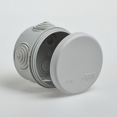 Фотография товара 'Ruvinil Коробка распаячная для открытой проводки D=72мм, Н=50мм 67021'