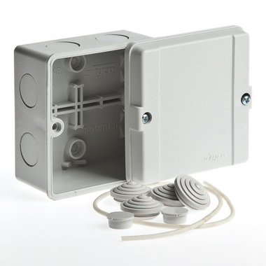 Фотография товара 'Ruvinil Коробка распаячная для открытой проводки 98х98х60мм 67048'