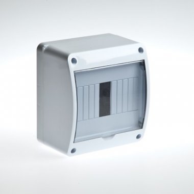 Фотография товара 'Ruvinil Щиток открытой проводки на 6 модулей с вертикальной дверцей 140х125х85мм 68306'