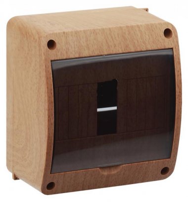 Фотография товара 'Ruvinil Щиток открытой проводки на 6 модулей с вертикальной дверцей 140х125х85мм 68306-38М'