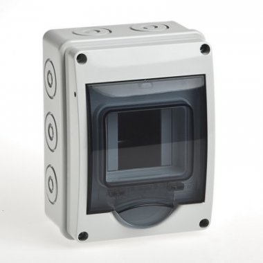 Фотография товара 'Ruvinil Щиток открытой проводки на 3 модуля с вертикальной дверцей 160х130х91мм 69003'