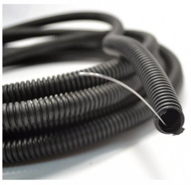 Фотография товара 'Ruvinil 11601Ч Труба гофр.16мм ПВХ с зондом легкая черная'