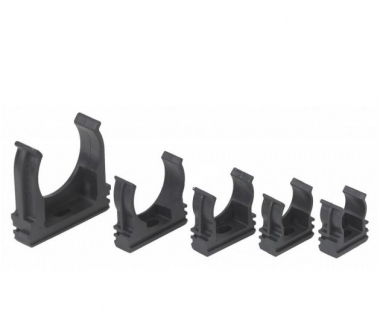 Фотография товара 'Ruvinil К01120УЧ Крепеж-клипса универсальная для трубы 20мм (пластм.)черная'