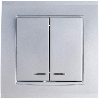 Фотография товара 'Ruvinil Э2-03-45 Эльба+.Выключатель 2-кл. с подсветкой'