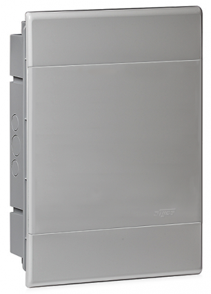 Фотография товара 'Ruvinil 68124С ТУСО серый/серая дверца Щит распред. пластиковый встраиваемый 24мод IP40 415х299х103мм'