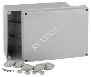Фотография товара 'Ruvinil 67066 ТУСО 240х195х90мм Коробка распаячная ОП (без вводов) IP55'