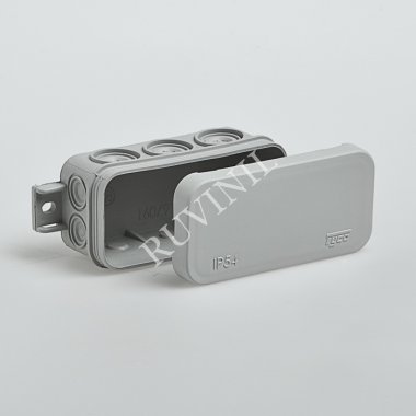 Фотография товара 'Ruvinil 67091 ТУСО 43х80х35мм Коробка распаячная ОП 8 вводов IP54'