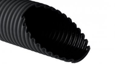 Фотография товара 'Ruvinil Т2-КЛО-110 черная (под заказ) Труба двухстенная ПНД/ПВД 110/93,8мм'