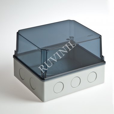 Фотография товара 'Ruvinil 67067П ТУСО 247х199х165мм Коробка распаячная ОП 10 вводов IP55'