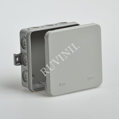 Фотография товара 'Ruvinil 67095 ТУСО 100х100х35мм Коробка распаячная ОП 12 вводов IP54'