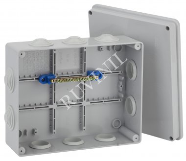 Фотография товара 'Ruvinil 67065УП ТУСО 240х195х90мм Коробка уравнивания потенциалов ОП 10 вводов'