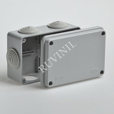 Фотография товара 'Ruvinil 67051 ТУСО 120х80х50мм Коробка распаячная ОП 6 вводов IP55'