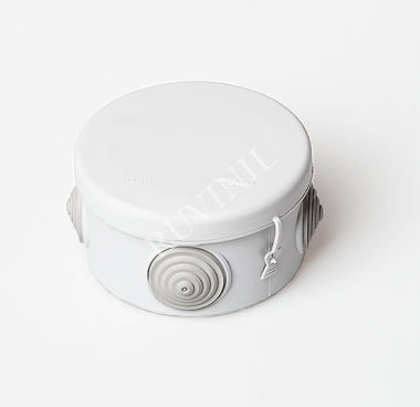 Фотография товара 'Ruvinil 67025Б ТУСО D=80мм, H=50мм Коробка распаячная ОП 4 ввода IP55'