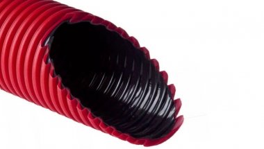 Фотография товара 'Ruvinil ТЖ-КЛ0-090 К (6м) Труба двустенная ПНД 90/76мм'