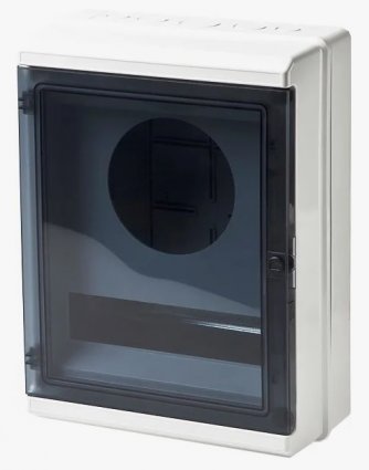 Фотография товара 'Ruvinil 69031П ТУСО прозр. дверца Щиток под 1-ф.счетчик и 12 автоматов ОП IP55 370х275х135мм'