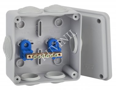 Фотография товара 'Ruvinil 67050УП ТУСО 100х100х50мм Коробка уравнивания потенциалов ОП 6 вводов'