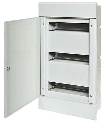 Фотография товара 'Ruvinil 68136Б ТУСО белая дверца Щит распред. пластиковый встраиваемый 36мод IP40 547х299х103мм'