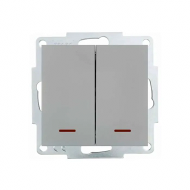 Фотография товара 'Ruvinil Э2-03-44 Эльба+.Выключатель 2-кл. с подсветкой'