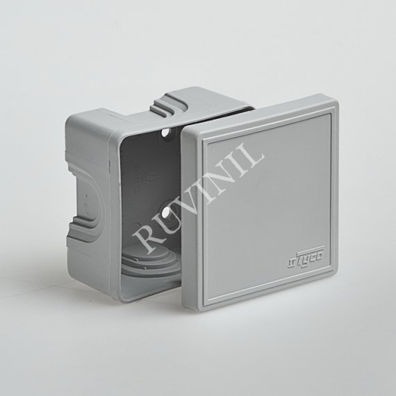 Фотография товара 'Ruvinil 65006 ТУСО 70х70х40мм Коробка распаячная ОП без вводов IP44'