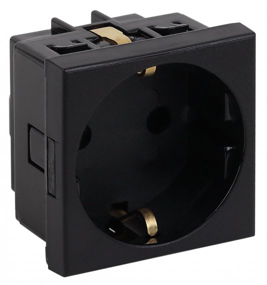 Фотография товара 'Ruvinil АДЛ 13-900-Ч Розетка модульная с з/к и шторками 45х45мм'