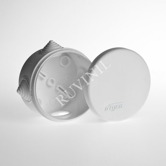 Фотография товара 'Ruvinil 67010Б ТУСО D=60мм, H=40мм Коробка распаячная ОП 4 ввода'