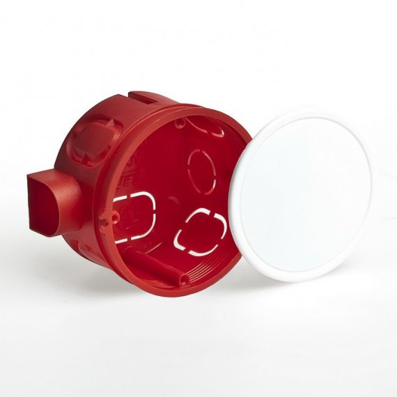 Фотография товара 'Ruvinil Коробка распаячная скрытой проводки D=65мм,Н=40мм 10181'