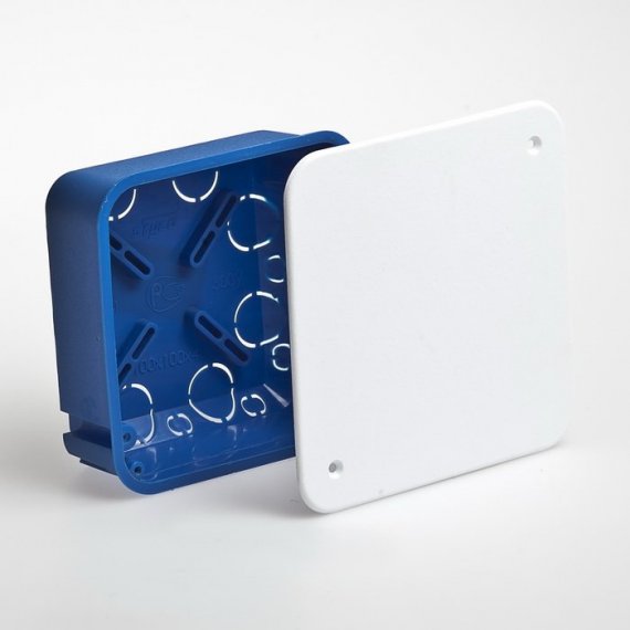 Фотография товара 'Ruvinil Коробка распаячная для скрытой проводки 100х100х45мм 10160'