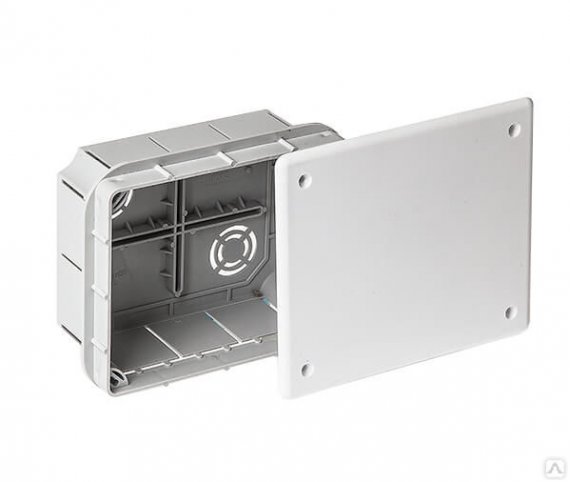 Фотография товара 'Ruvinil Коробка распаячная для скрытой проводки 127х106х50мм 10121'