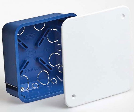 Фотография товара 'Ruvinil Коробка распаячная ГСК скрытой проводки 100х100х45мм 10161УП'