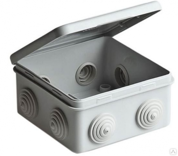 Фотография товара 'Ruvinil Коробка распаячная для открытой проводки 100х100х50мм 67044'