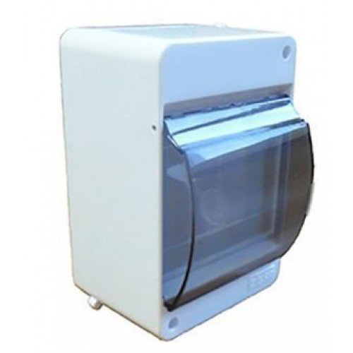 Фотография товара 'Ruvinil Щиток открытой проводки на 4 модуля с вертикальной дверцей 130х87х83мм 68104'