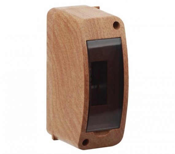 Фотография товара 'Ruvinil Щиток открытой проводки на 2 модуля с вертикальной дверцей 140х55х85мм 68302-38М'