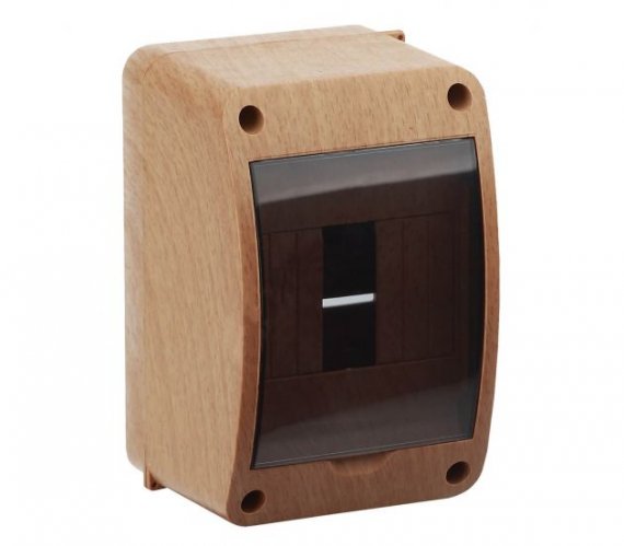 Фотография товара 'Ruvinil Щиток открытой проводки на 4 модуля с вертикальной дверцей 140х90х85мм 68304-38М'