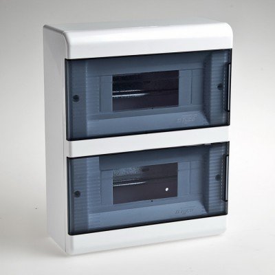 Фотография товара 'Ruvinil Щиток открытой проводки на 18 модулей c 2-мя дверцами 225х323х94мм 68018'