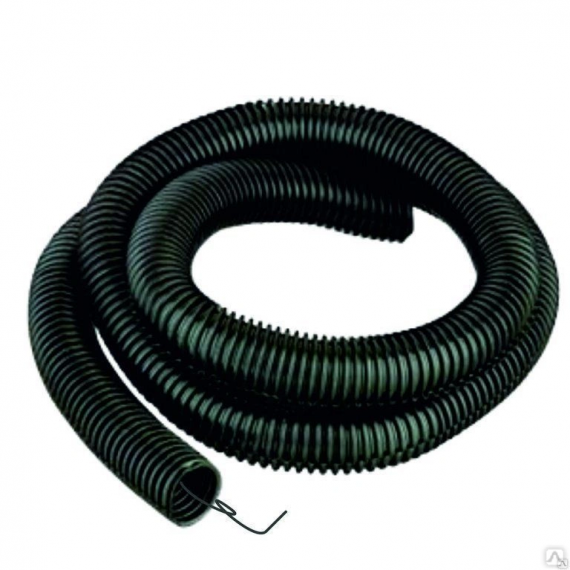 Фотография товара 'Ruvinil 12501Ч Труба гофр.25мм ПВХ с зондом легкая черная'