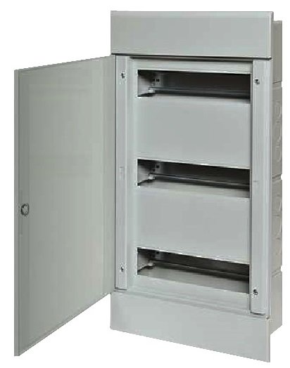 Фотография товара 'Ruvinil 68136С ТУСО серый/серая дверца Щит распред. пластиковый встраиваемый 36мод IP40 547х299х103мм'