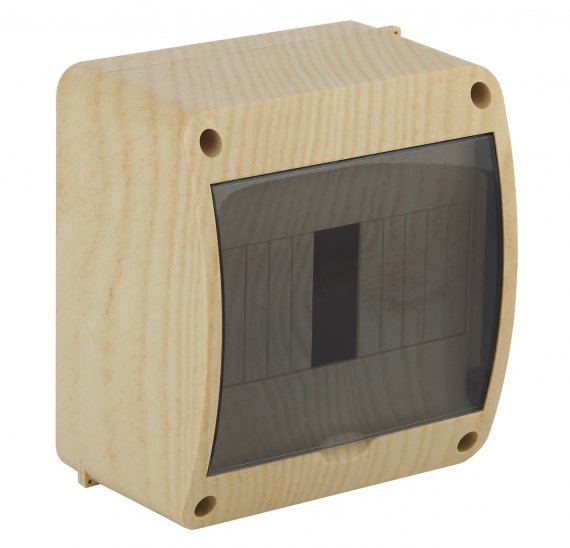 Фотография товара 'Ruvinil 68306-27М ТУСО Щит распред. пластиковый навесной 6мод с вертик. двер. IP40 140х125х85мм'