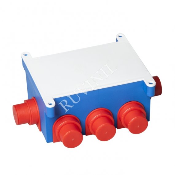 Фотография товара 'Ruvinil 10134 ТУСО 118х76х60мм Коробка распаячная СП для заливки'