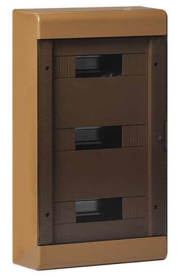 Фотография товара 'Ruvinil 68036К ТУСО коричневый Щит распред. пластиковый навесной 36мод IP40 520х303х117,5мм'