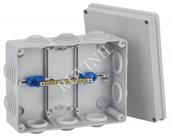 Фотография товара 'Ruvinil 67055УП ТУСО 200х140х75мм Коробка уравнивания потенциалов ОП 10 вводов'