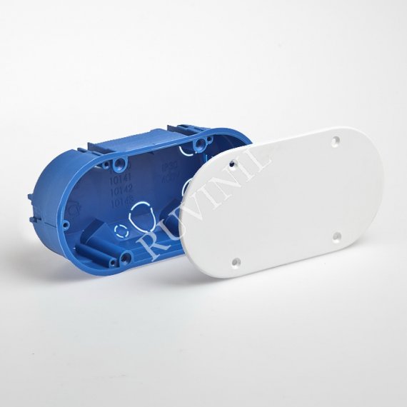 Фотография товара 'Ruvinil 10141 ТУСО 140х65х45мм Коробка распаячная СП овальная с крышкой'