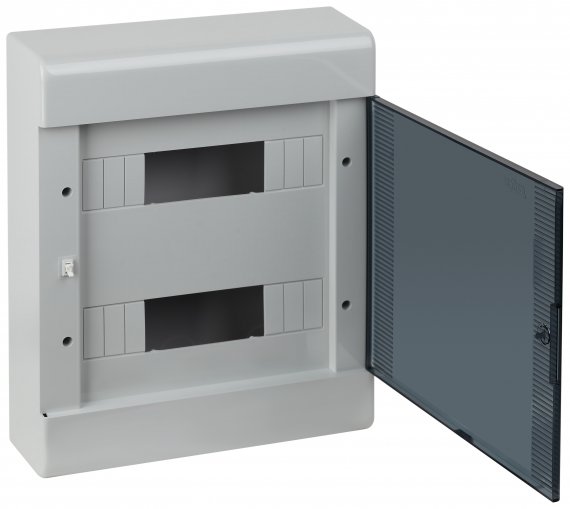 Фотография товара 'Ruvinil 68324СП ТУСО серый Щит распред. пластиковый навесной 24мод IP40 370х302х95мм'