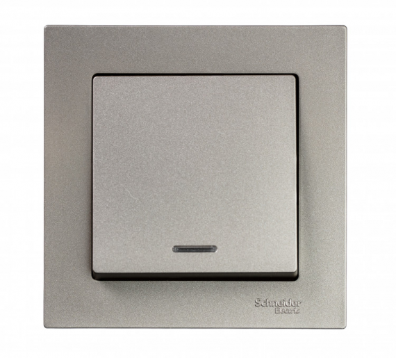 Фотография товара 'Ruvinil Э1-03-24 Эльба.Выключатель 1-кл. с подсветкой'