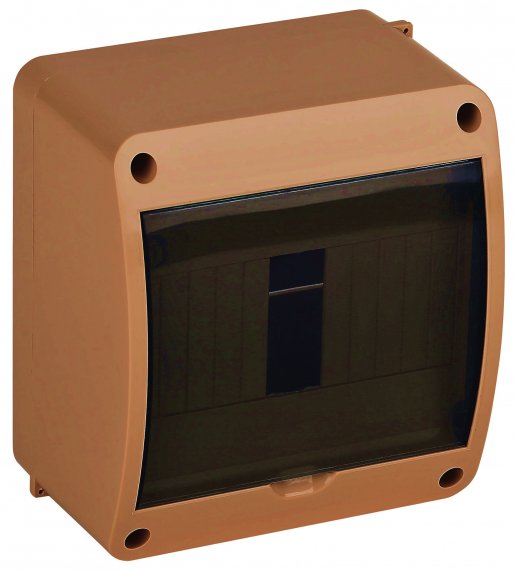 Фотография товара 'Ruvinil 68306К ТУСО коричневый Щит распред. пластиковый навесной 6мод IP40 140х125х85мм'