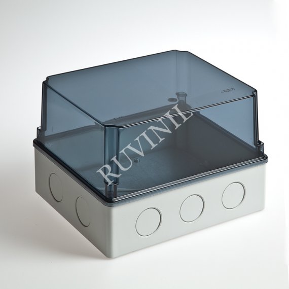 Фотография товара 'Ruvinil 67067П ТУСО 247х199х165мм Коробка распаячная ОП 10 вводов IP55'