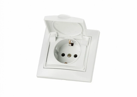 Фотография товара 'Ruvinil Э1-02-30 Эльба.Розетка с з/к и крышкой'