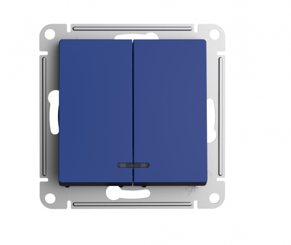 Фотография товара 'Ruvinil Э1-03-43 Эльба.Выключатель 2-кл. с подсветкой'