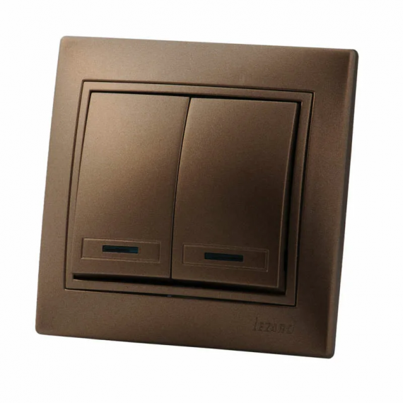 Фотография товара 'Ruvinil Э2-03-42 Эльба+.Выключатель 2-кл. с подсветкой'